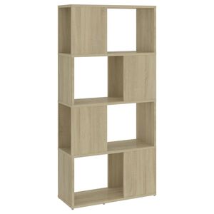 vidaXL Boekenkast/kamerscherm 60x24x124,5 cm bewerkt hout sonoma eiken