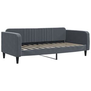 vidaXL Slaapbank 90x200 cm fluweel donkergrijs