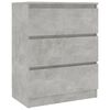 vidaXL Dressoir 60x35x76 cm bewerkt hout betongrijs