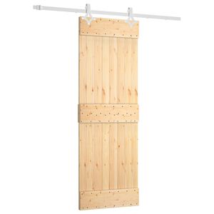 vidaXL Schuifdeur 70 x 210 cm Massief Grenenhout (Niet-Behandeld)