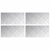 vidaXL Trapmatten 4 st 40 x 20 cm Zilver Aluminium Rechthoekig