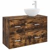 vidaXL Badkamermeubelset 2 pcs Gerookt eiken Bewerkt hout