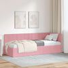 vidaXL Hoekbedframe met hoofdeinde Roze 80 cm x 200 cm Fluweel
