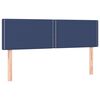 vidaXL Hoofdbord LED 144x5x78/88 cm stof blauw