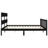 vidaXL Bedframe met hoofdbord massief hout zwart