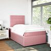 vidaXL Boxspring met matras fluweel roze 120x190 cm