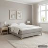 vidaXL Boxspring bed stof lichtgrijs 140x200 cm