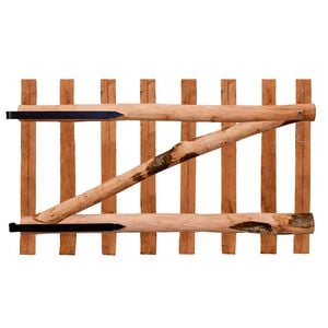 vidaXL Poort enkel 100x60 cm ge&iuml;mpregneerd hazelaarhout
