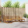 vidaXL Buiten bankenset 6 pcs Naturel Bewerkt hout