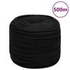 vidaXL Werktouw 6 mm 500 m polyester zwart