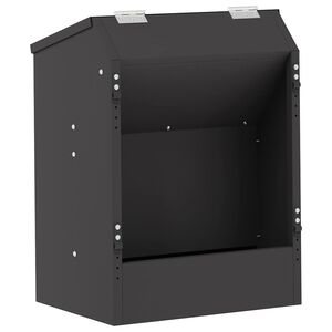 vidaXL Konijnenvoer Zwart 33,5 x 25,5 x 45,5 cm 3 kg Koudgewalst Staal