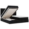vidaXL Ottoman bed met matrassen en LED's 200x200cm stof zwart