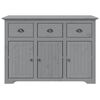 vidaXL Dressoir BODO 115,5x44x80 cm massief grenenhout grijs