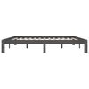 vidaXL Bedframe massief grenenhout grijs 200x200 cm