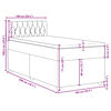 vidaXL Boxspring met matras stof donkerbruin 100x200 cm
