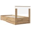 vidaXL Bedframe met hoofdeinde Artisan Eiken 90 x 190 cm Bewerkt hout