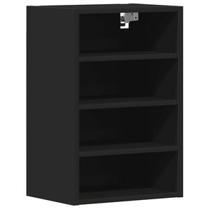 vidaXL Bovenkast Riga 40x29,5x60 cm bewerkt hout zwart
