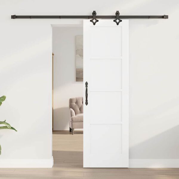 vidaXL Schuifdeur ORKDAL Wit 61 x 198,5 cm Massief grenenhout