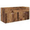 vidaXL Badkamerkast met opslag Oudhout 100 x 38,5 x 46 cm Bewerkt hout