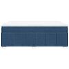 vidaXL Boxspring met matras stof blauw 140x200 cm