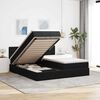 vidaXL Ottoman bed met matrassen 200x200cm fluweel zwart