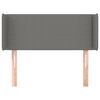 vidaXL Hoofdbord met randen 103x16x78/88 cm stof donkergrijs