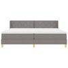 vidaXL Boxspringbed met matras met hoofdeinde Taupe 200 x 200 cm Stof
