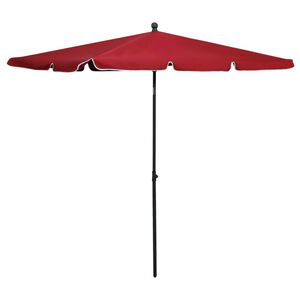 vidaXL Parasol met paal 210x140 cm bordeauxrood