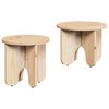 vidaXL Salontafel 2 pcs Naturel Massief grenenhout
