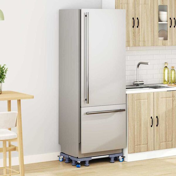 vidaXL Wasmachinebasis Grijs 66 x 66 x 12 cm Roestvrij staal