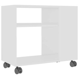 vidaXL Bijzettafel 70x35x60,5 cm bewerkt hout wit