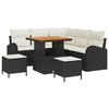 vidaXL Tuinbankenset 8 st Zwart poly rattan