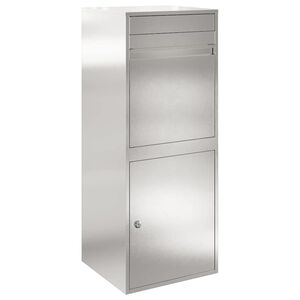 vidaXL Pakket inwerp box zilver 41 x 38 x 103 cm Roestvrij staal
