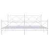 vidaXL Bedframe met hoofd- en voeteneinde metaal wit 193x203 cm