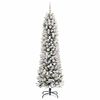 vidaXL Kunstkerstboom met 300 LED Wit 210 cm PVC en Metaal en Plastic