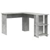 vidaXL Hoekbureau Beton Grijs Bewerkt hout 140 x 113,5 x 75 cm