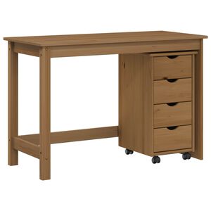 vidaXL Bureau Kas Set 2 st HoningBruin Massief grenenhout