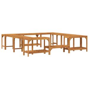 vidaXL Hot Tub Omgeving Massief Acaciahout Bruin