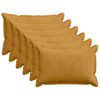 vidaXL Kussensloop 6 st HOUTEN Geel 30 x 50 cm corduroy