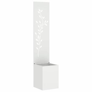 vidaXL Tuin Privacy Screen Wit 32 x 32 x 150 cm Koudgewalst staal