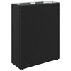 vidaXL Hoge Plantenbak Zwart 55 x 22 x 70 cm polyrattan