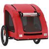 vidaXL Hondenfietstrailer oxford stof en ijzer rood