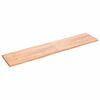 vidaXL Tafelblad natuurlijke rand 220x50x(2-4) cm eikenhout lichtbruin