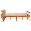 vidaXL Bedframe met hoofdbord massief grenenhout wasbruin 120x190 cm