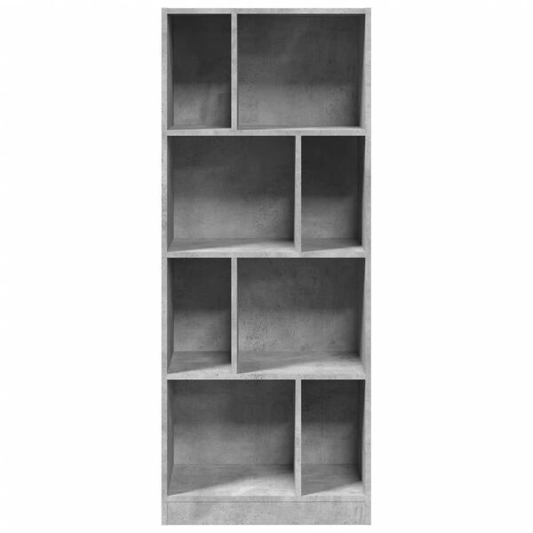 vidaXL Boekenkast 57x28,5x141 cm bewerkt hout betongrijs