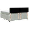 vidaXL Boxspring met matras fluweel lichtgrijs 180x200 cm