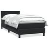 vidaXL Boxspring met matras fluweel zwart 80x220 cm