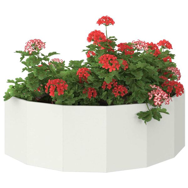 vidaXL Plantenbak Wit 120 x 60 x 35 cm Staal