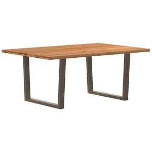 vidaXL Eettafel rechthoekig 180x120x74 cm massief eikenhout