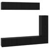 vidaXL TV Cabinet Set 6 st 30,5 x 30 x 90 cm Zwart Eiken
